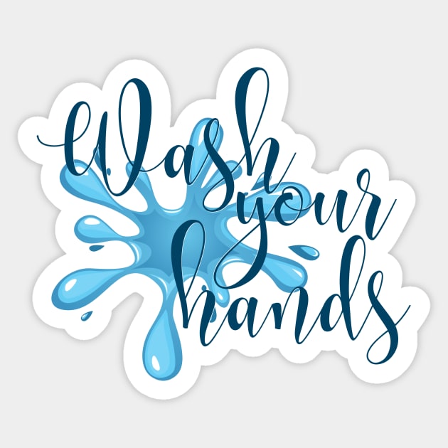 Wash Your Hands Sticker by Clutterbooke